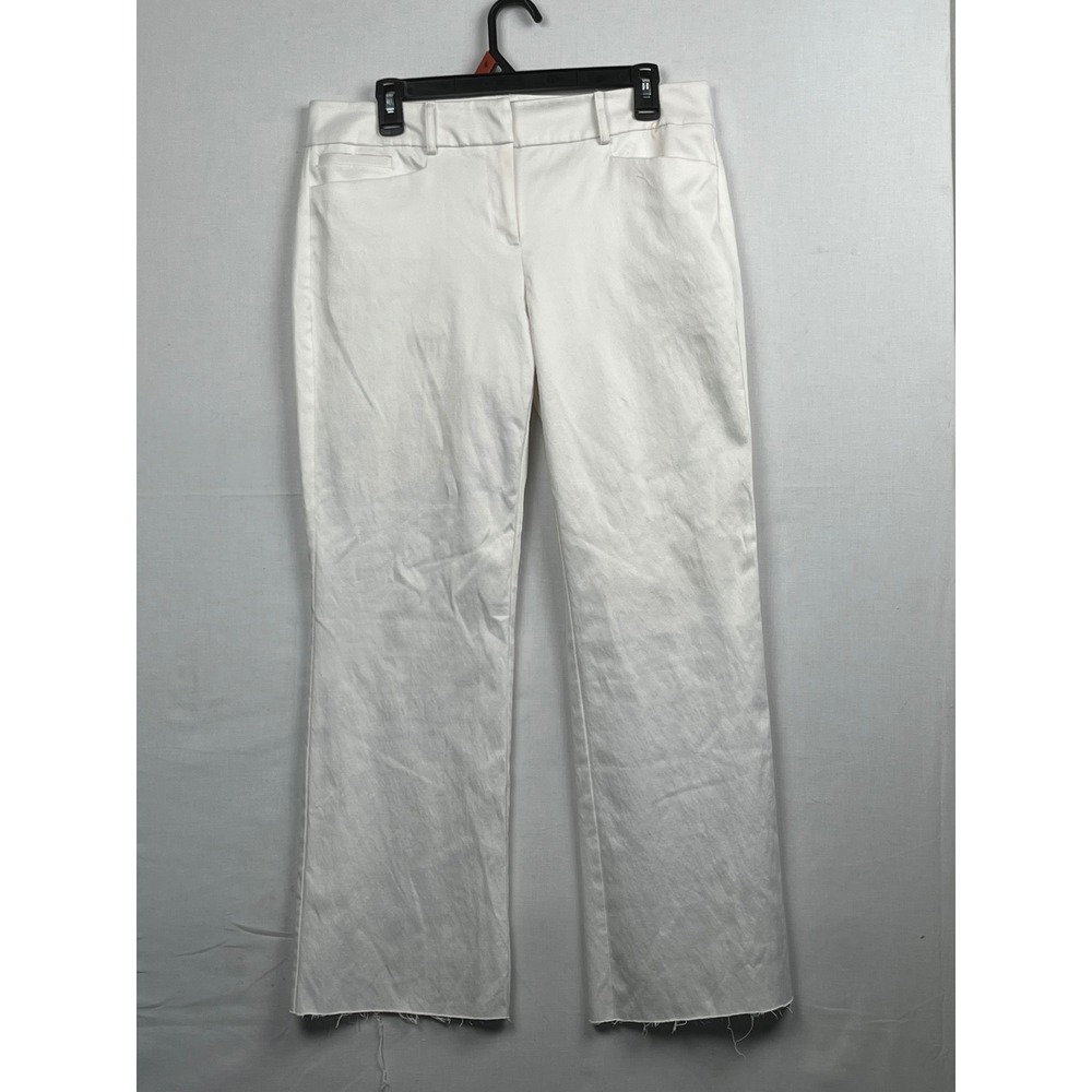 New York & Company Pants Raw Hem Size 10 Average 7th Avenue White